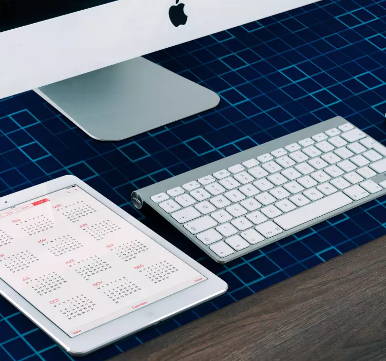 Tapetes de rato padrões geométricos em azul - TenStickers