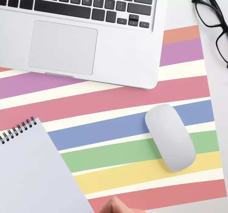 Tapetes de rato com texturas e padrões riscas verticais multicolo - TenStickers