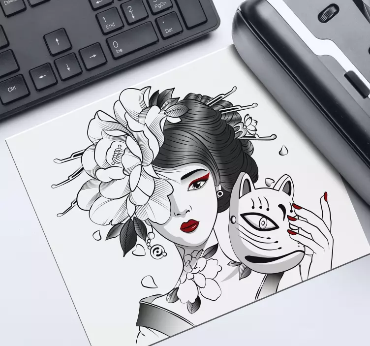 Tapetes de rato de anime Garota anime gótica - TenStickers