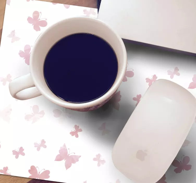 Tapetes de rato de borboletas Borboletas rosa - TenStickers