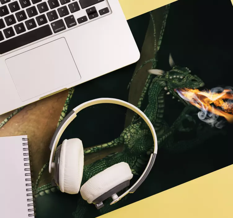 Tapetes de rato de gaming Dragão com fogo - TenStickers