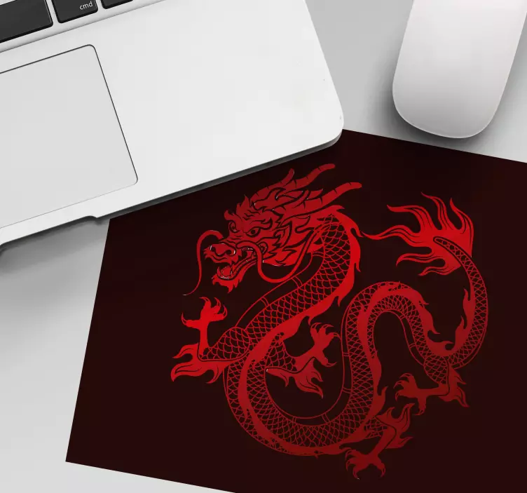 Tapetes de rato de gaming Dragão vermelho - TenStickers