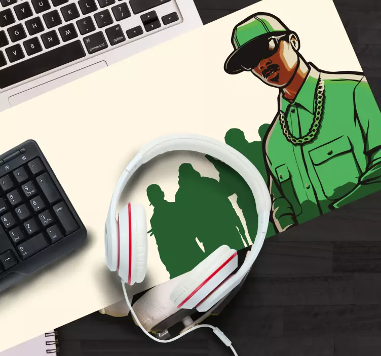 Tapetes de rato de gaming Gta homem afro - TenStickers