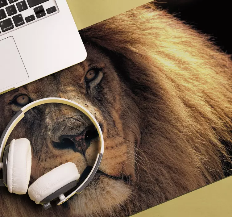 Tapetes de rato originais Foto do leão - TenStickers