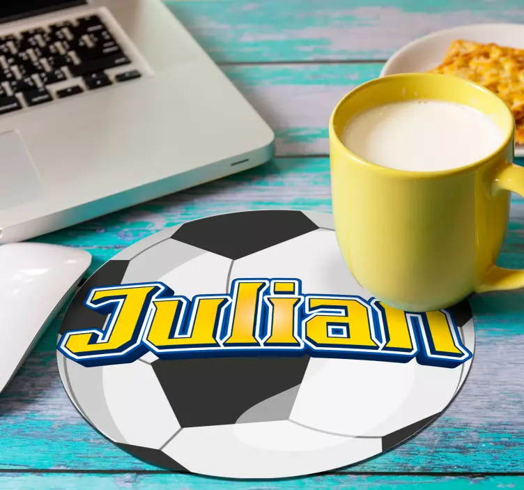 Tapetes de rato com nome bola personalizada - TenStickers