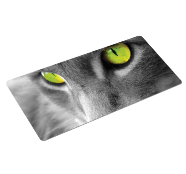 Tapetes de rato em vinil originais Olho de gato verde - TenStickers