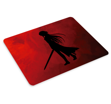 Mouse pad de anime figura guerreiro silhueta - TenStickers
