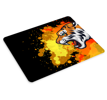 Tapetes de rato em vinil de anime Tigre com respingos de tinta - TenStickers