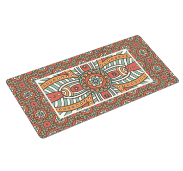 Tapetes de rato em vinil originais Fundo floral com mandalas - TenStickers