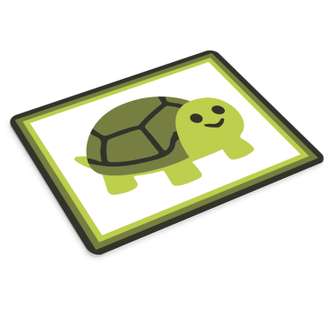 Mouse pad de anime personagem tartaruga alegre - TenStickers