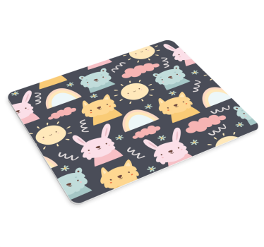 Mouse pad de anime padrão animal fofo - TenStickers