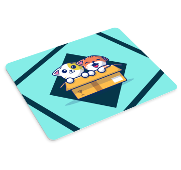 Mouse pad de anime gatos fofos brincando - TenStickers