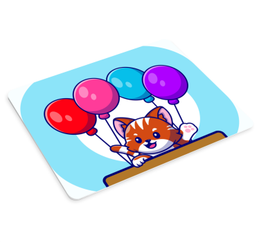 Mouse pad de anime balões de gato fofos - TenStickers