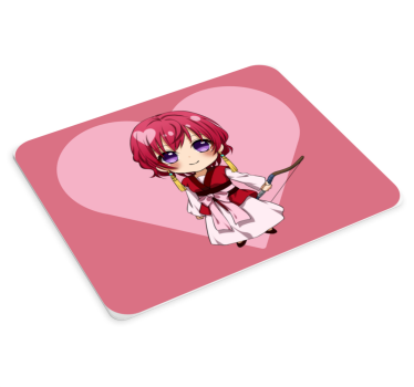 Mouse pad de anime personagem chibi com coração - TenStickers