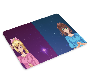Mouse pad de anime personagens de anime com estrelas - TenStickers