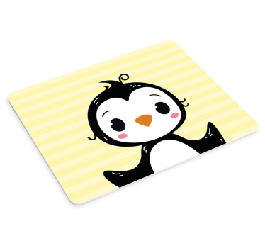 Mouse pad de anime personagem de pinguim alegre - TenStickers