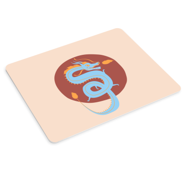 Mouse pad de anime ilustração de dragão estilizado - TenStickers