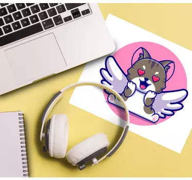 Mouse pad de anime gato voador fofo - TenStickers