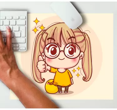 Mouse pad de anime personagem de desenho animado alegre - TenStickers