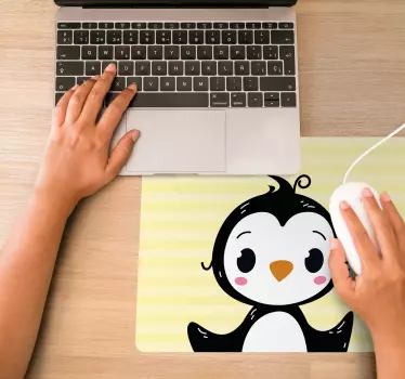 Mouse pad de anime personagem de pinguim alegre - TenStickers