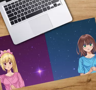 Mouse pad de anime personagens de anime com estrelas - TenStickers