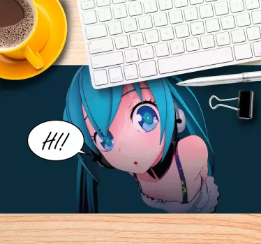 Mouse pad de anime saudação de personagem anime - TenStickers