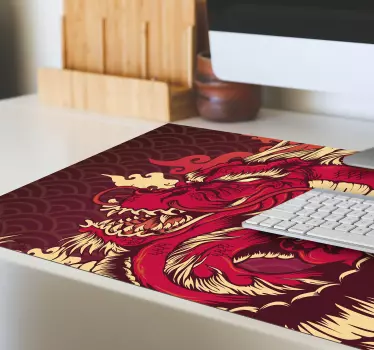 Tapetes de rato em vinil de anime Dragão de fogo - TenStickers