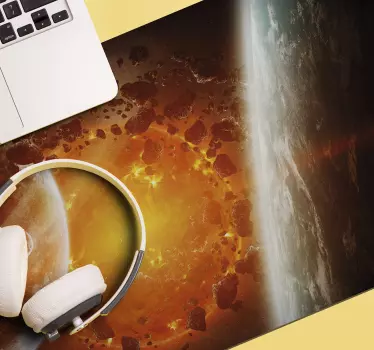 Tapete de rato em vinil de gaming explosão de planetas - TenStickers