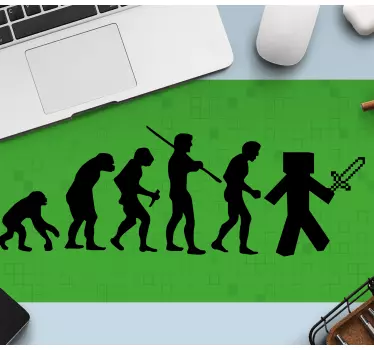 Tapetes de rato em vinil de gaming Evolução do minecraft - TenStickers