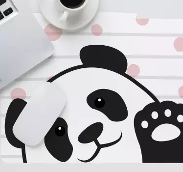 Tapetes de rato em vinil originais Panda acenando - TenStickers