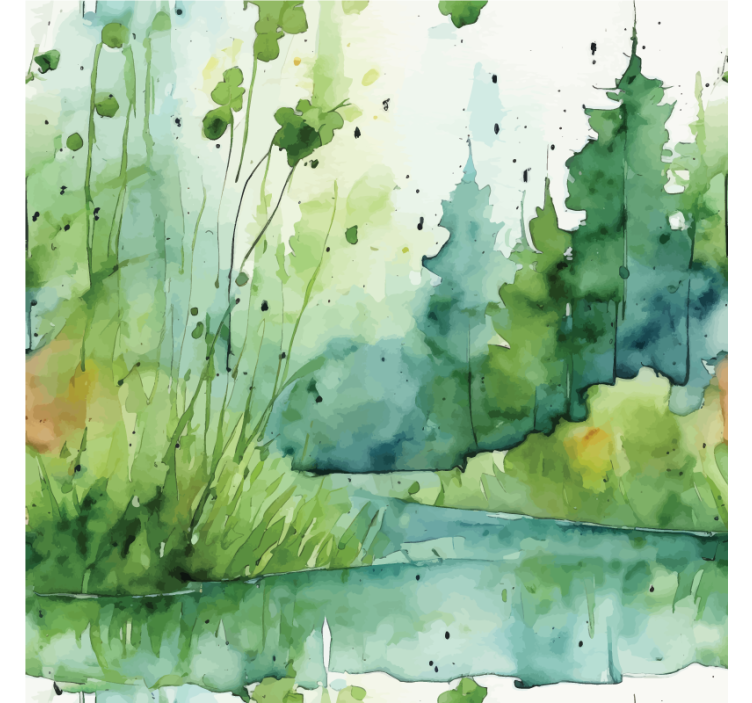 Estore de rolo casa de banho pântano abstrato - TenStickers