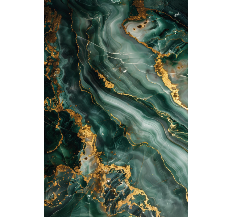 Estore de rolo casa de banho imitação luxuosa de mármore verde - TenStickers