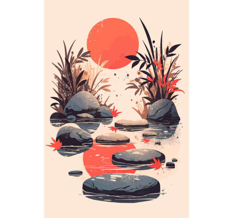 Estore de rolo casa de banho inspiração estilo japonês - TenStickers