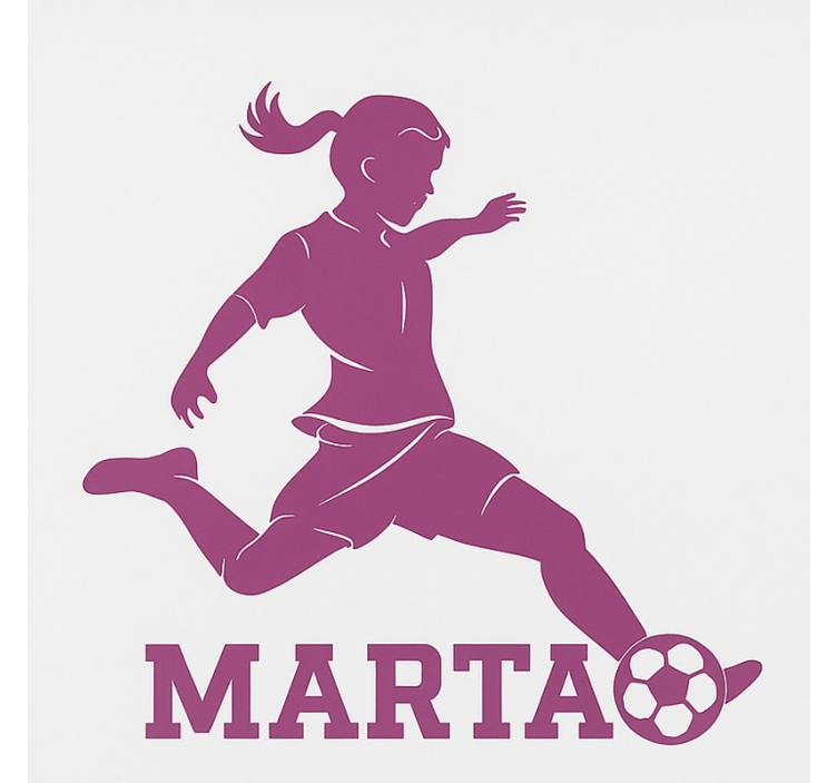 Estore de rolo infantil jogadora de futebol - TenStickers