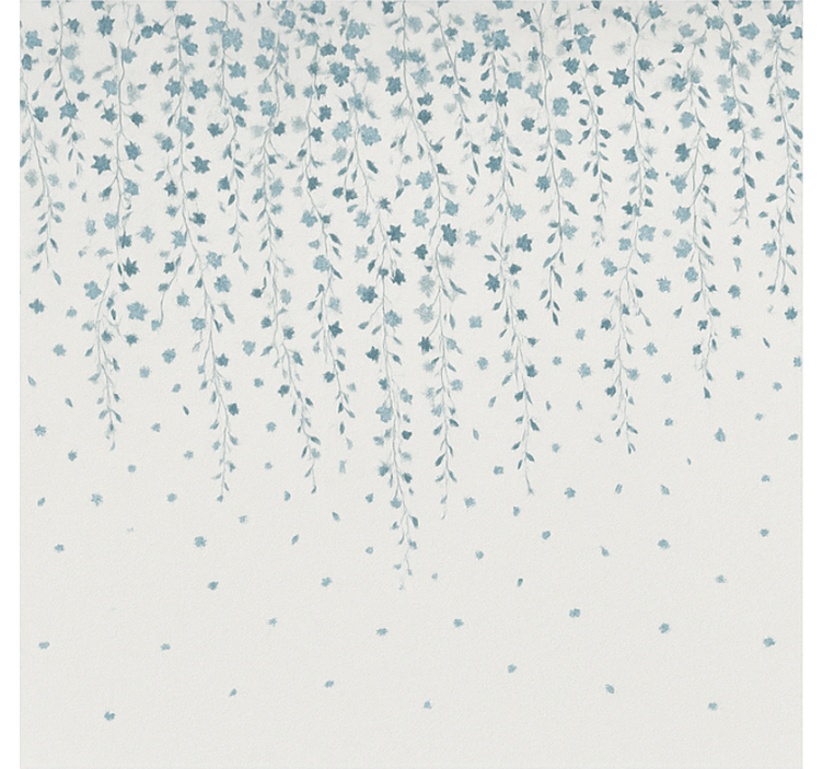 Estore de rolo casa de banho cachoeira de flores azuis - TenStickers