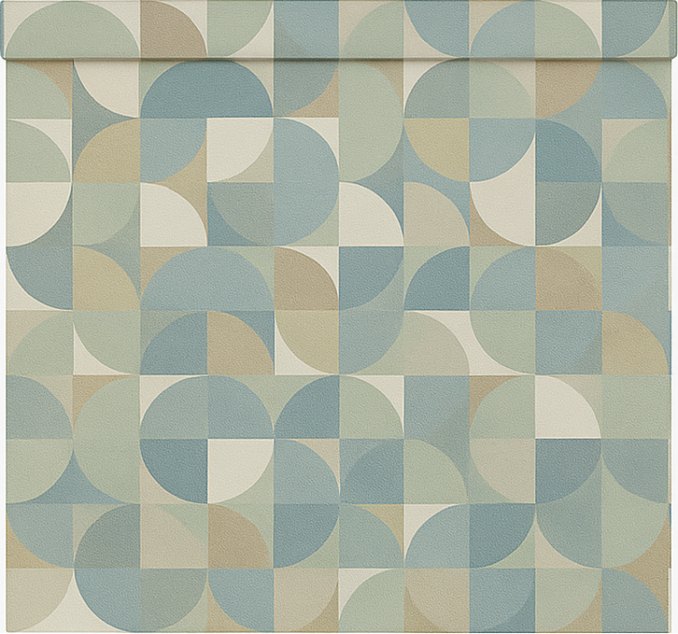 Estore de rolo modernos formas abstratas verdes - TenStickers