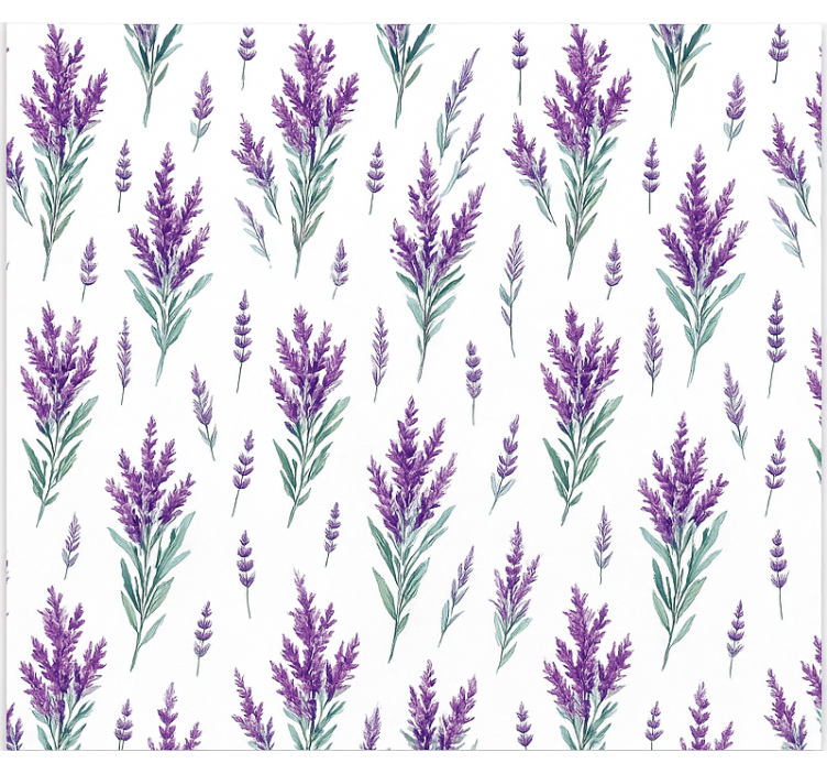 Estore de rolo para cozinha raminhos de lavanda em aquarela - TenStickers