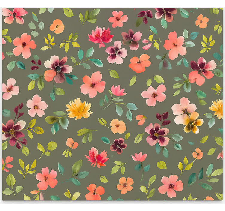 Estore de rolo para cozinha flores vibrantes em aquarela - TenStickers