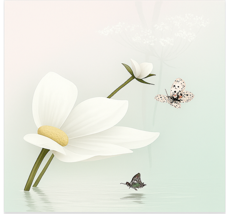 Estore de rolo para cozinha reflexos etéreos de margaridas - TenStickers