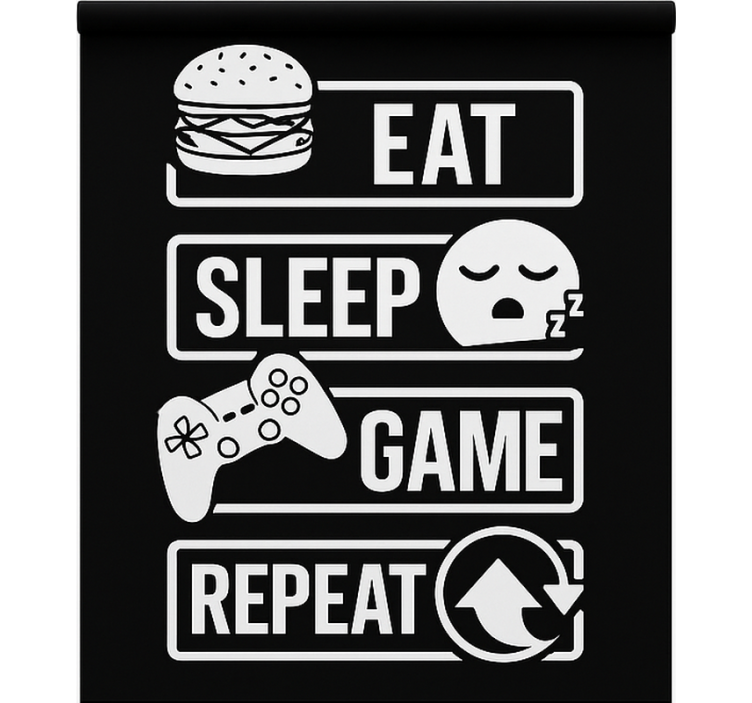 Estore de rolo frikis jogo comer dormir repetir - TenStickers