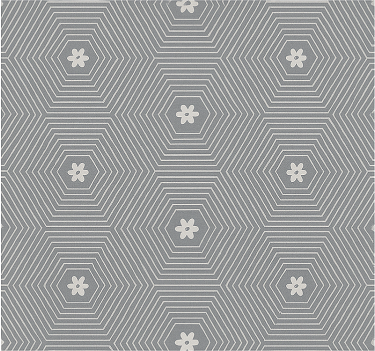 Estore de rolo juvenil hexágono cinza geométrico - TenStickers