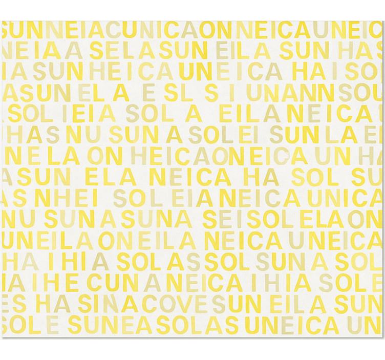 Estore de rolo juvenil letras impressas em amarelo - TenStickers