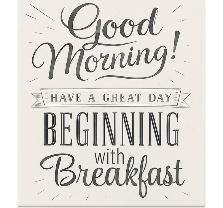 Estore de rolo sala de jantar bom dia café da manhã - TenStickers