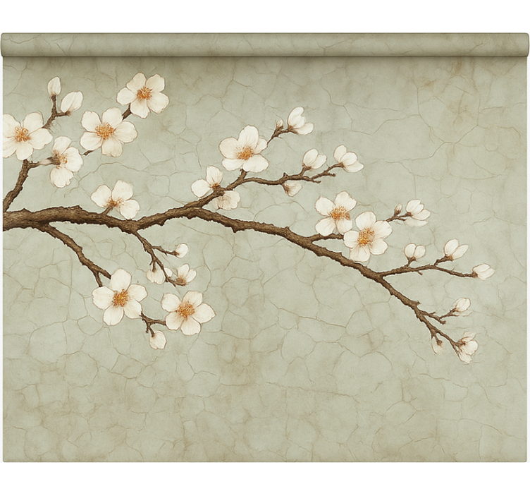 Estore de rolo sala de jantar árvore japonesa em flor - TenStickers