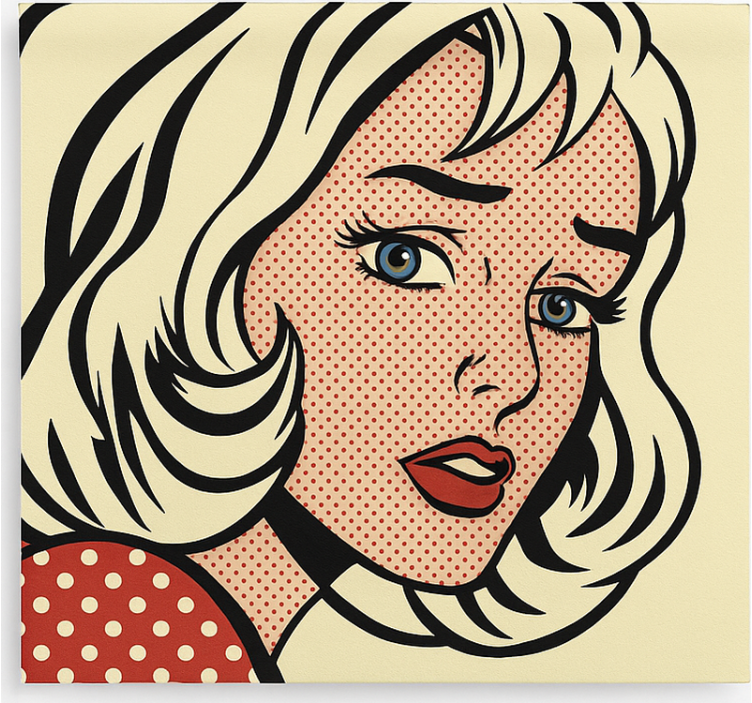 Estore de rolo juvenil garota pop art - TenStickers