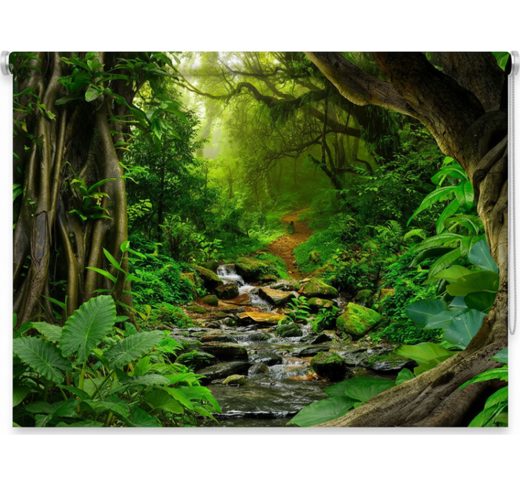 Estores de rolo de árvores oásis da floresta tropical - TenStickers