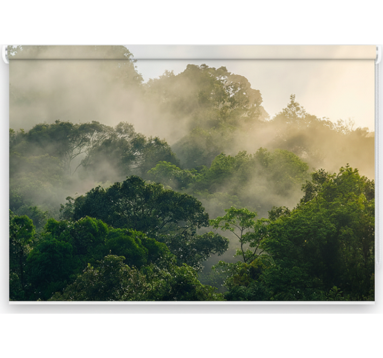 Estores de rolo de árvores dossel da selva luxuriante - TenStickers