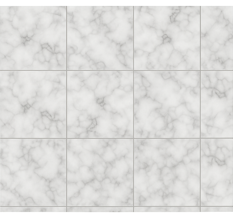 Estore de rolo para cozinha azulejo quadrado branco mármore - TenStickers