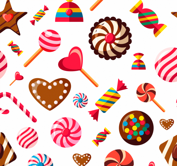 Estore de rolo para cozinha padrões de doces - TenStickers