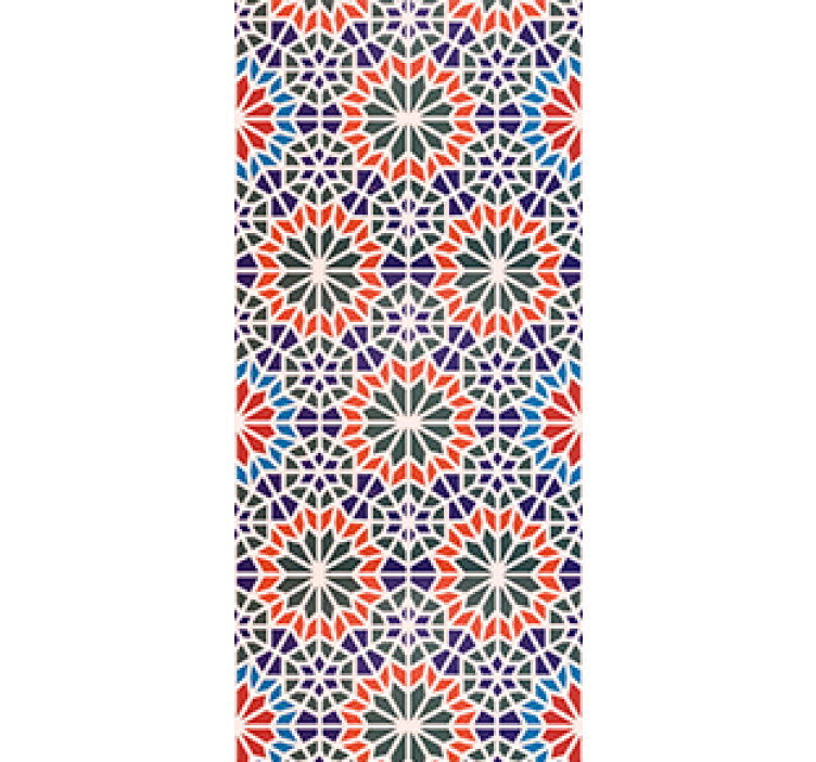 Estore de rolo para cozinha azulejos coloridos legais - TenStickers